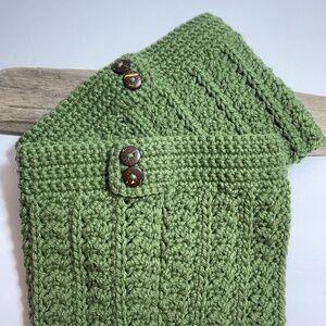 Women's Wide Calf Sage Green Boot Toppers - Handmade One of a Kind - Great Gift!